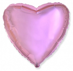 Шар с гелием Сердце, Светло-розовый, 46 см